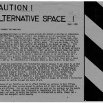 Caution. Alternative Space!, 1981, handout